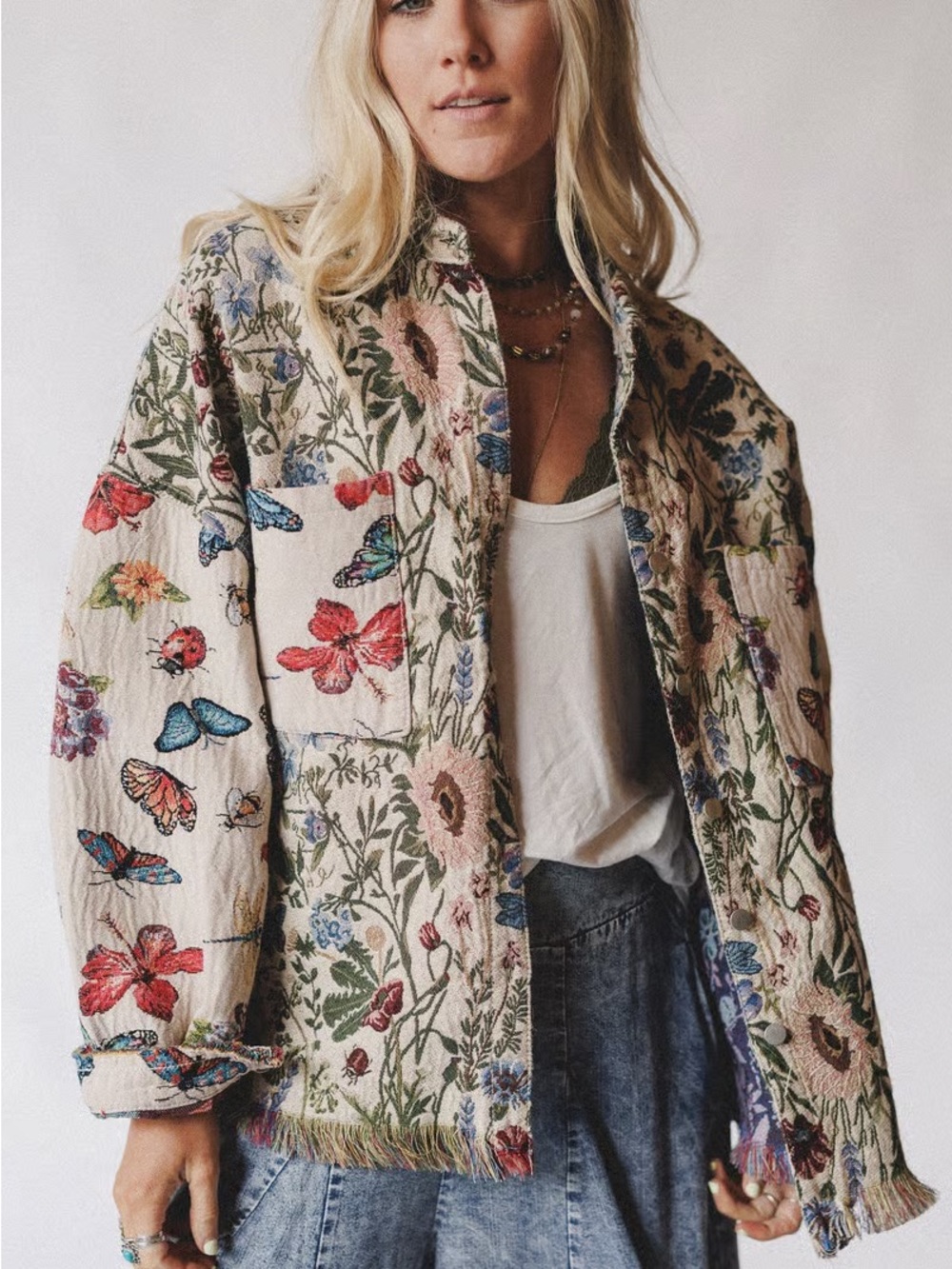 POL Butterfly Effect Jacquard Jacket